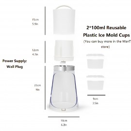 Delicious Snow Cones Anytime: Electric Ice Shaver & 2 Reusable Plastic Ice Mold Cups