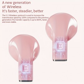 TWS Half In-Ear Wireless Earphones Two Styles of Charging Cases, Heart-shaped Case, Compatible with All smartphones, Exclusive for Couples, the Best Gift for Your Loved One.