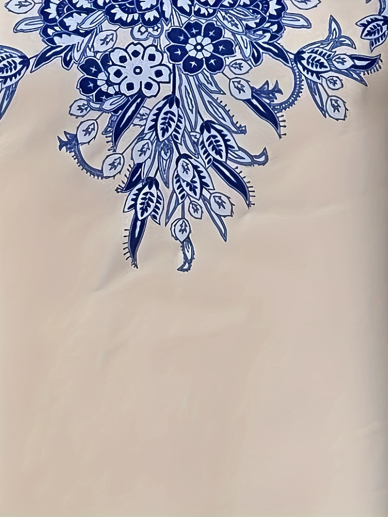 floral print half sleeve dress casual notched neck midi dress womens clothing details 2