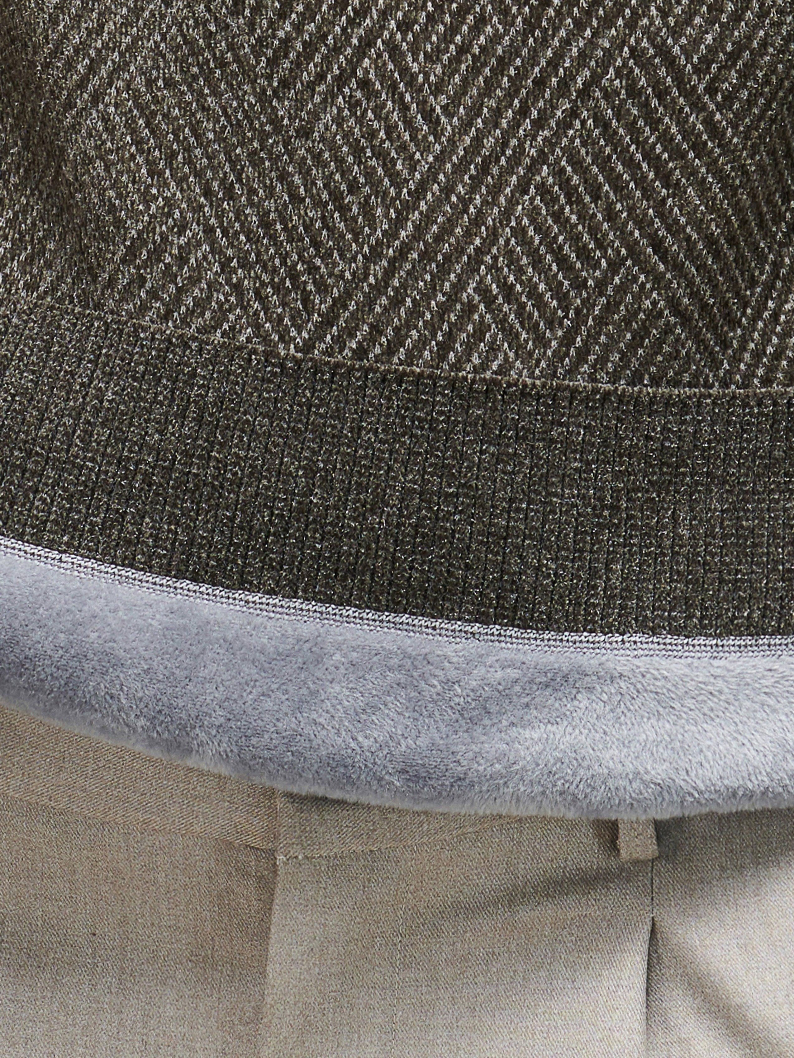 mens stylish loose solid knitted sweater casual slightly stretch breathable long sleeve crew neck top for city walk street hanging outdoor activities details 9