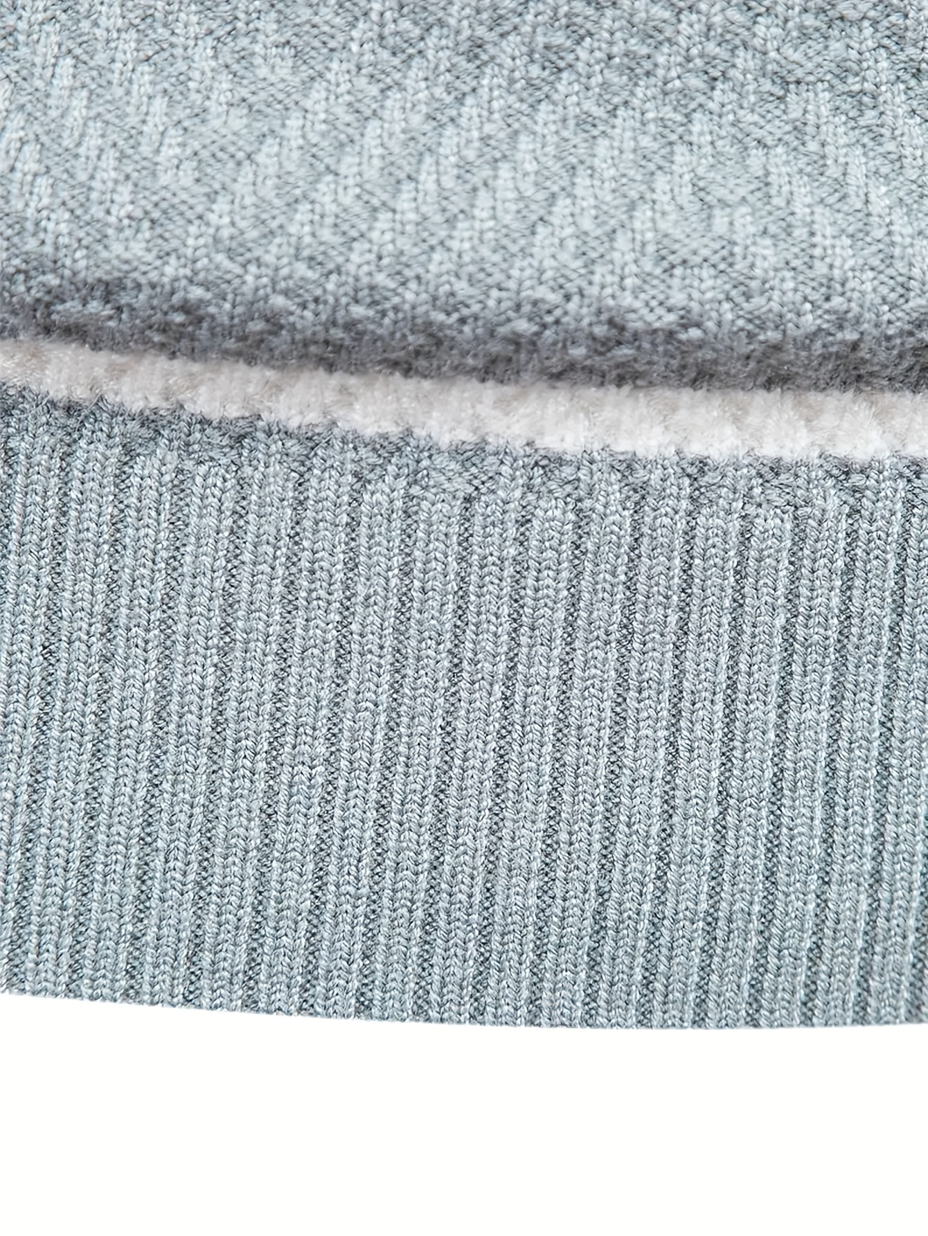 mens color block round neck sweater trendy stretch thermal tops details 5