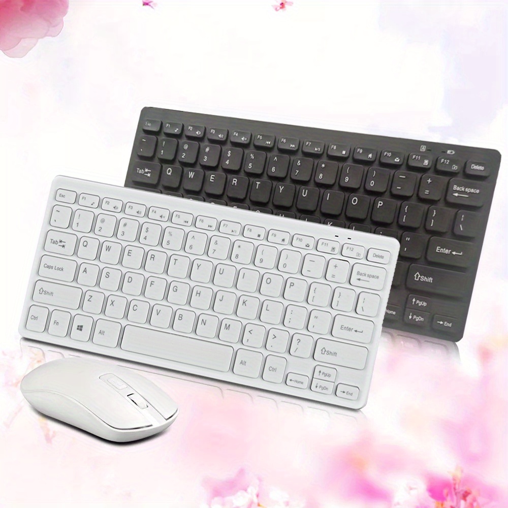 sleek stylish wireless optical keyboard mouse set perfect for your computer details 2