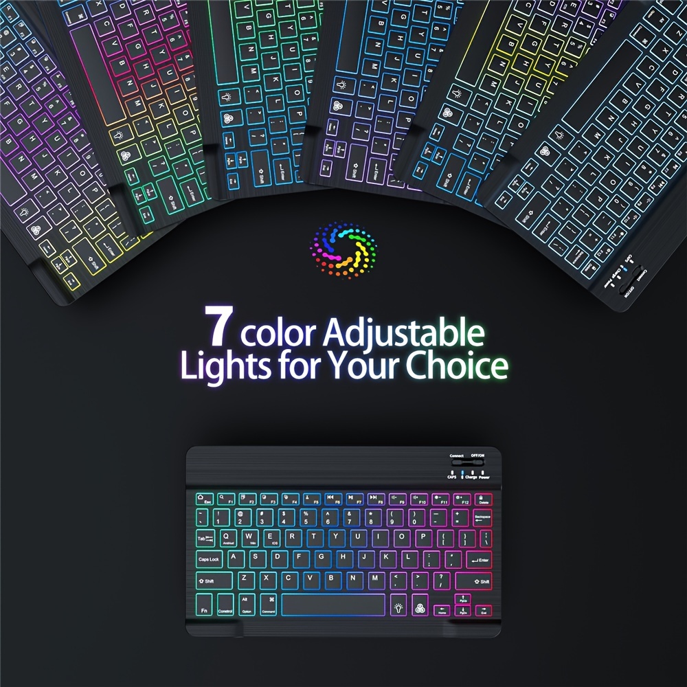 ultra slim backlit backlight wireless keyboard and mouse for ios android windows phone tablet ipad english keyboard and mouse details 0