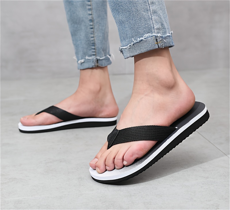 mens ombre thong sandals casual non slip flip flops shoes toe post sandals for indoor outdoor beach shower spring and summer details 1