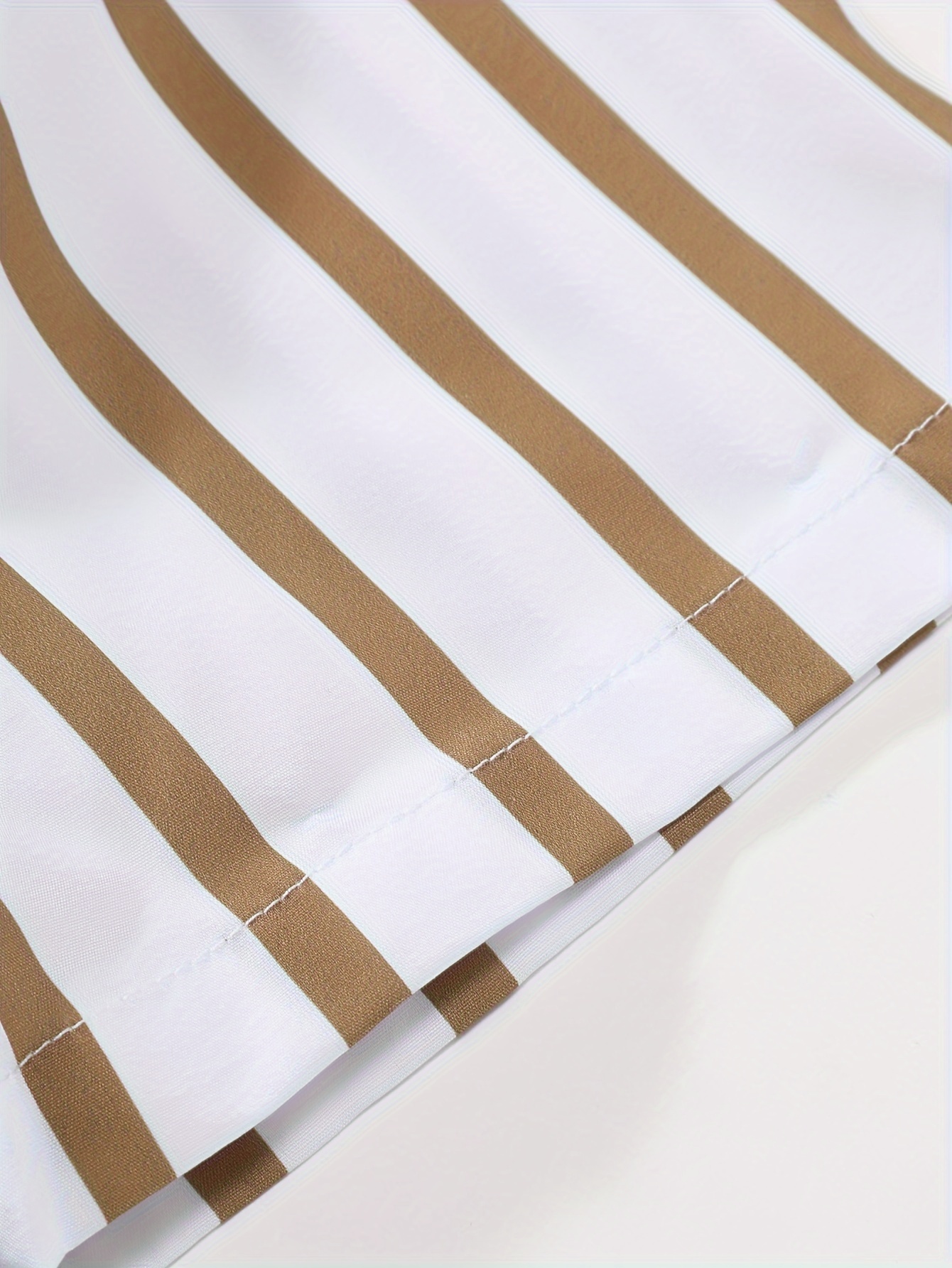 holiday style striped mens short sleeve lapel shirt for summer outdoor details 13