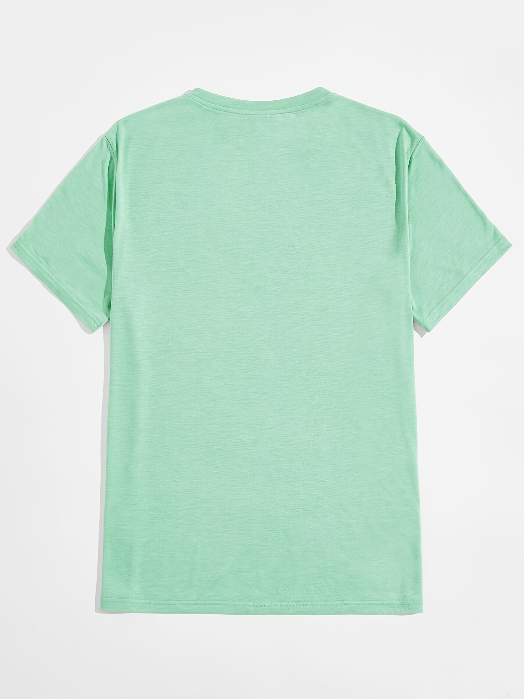 casual solid color mens short sleeve round neck daily t shirt for summer tops as gifts details 54