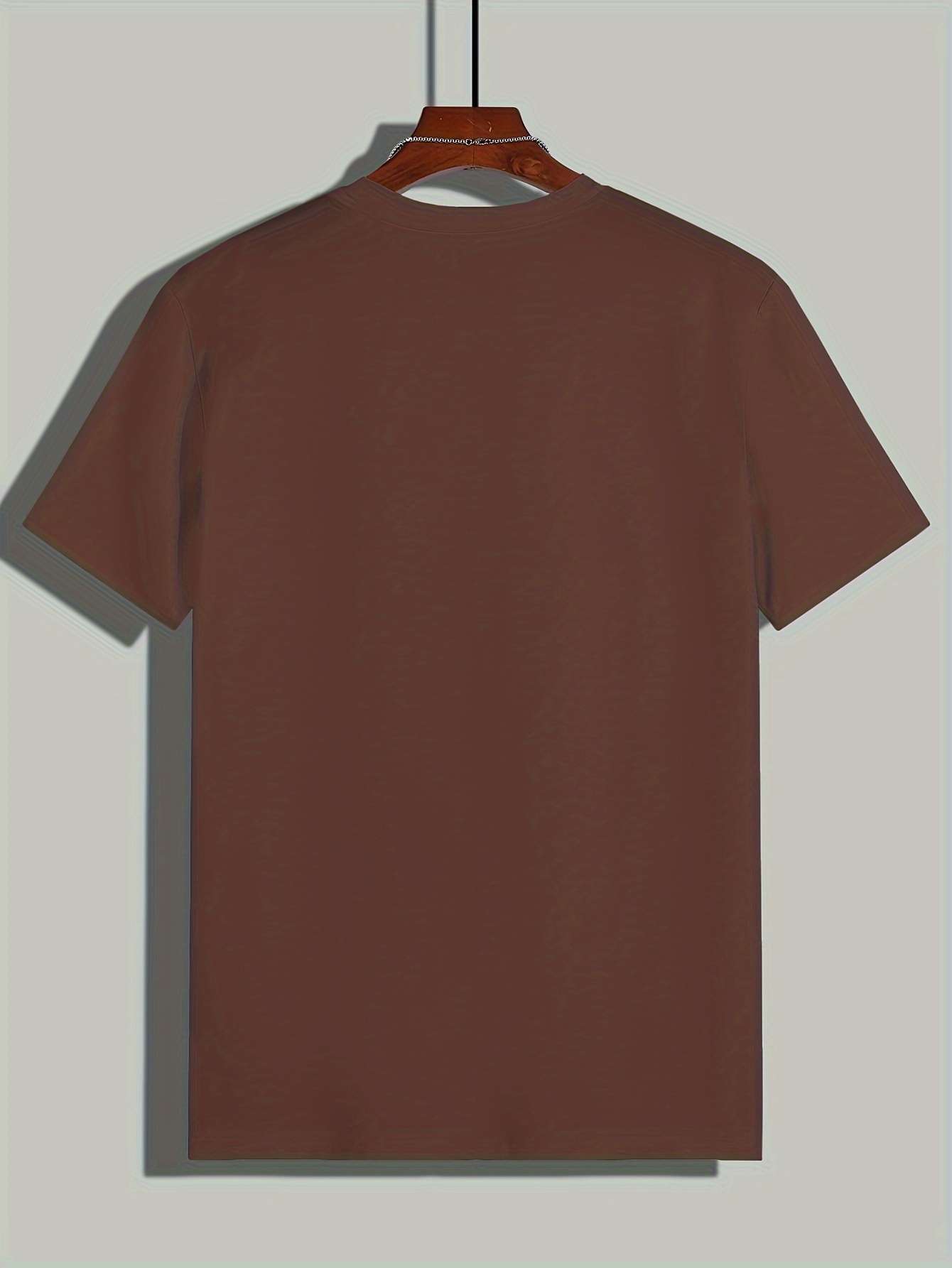 simple solid color t shirt mens casual street style stretch round neck tee shirt for summer details 11