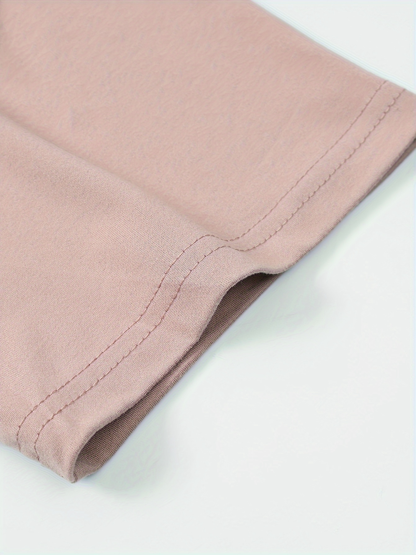 simple solid color t shirt mens casual street style stretch round neck tee shirt for summer details 33